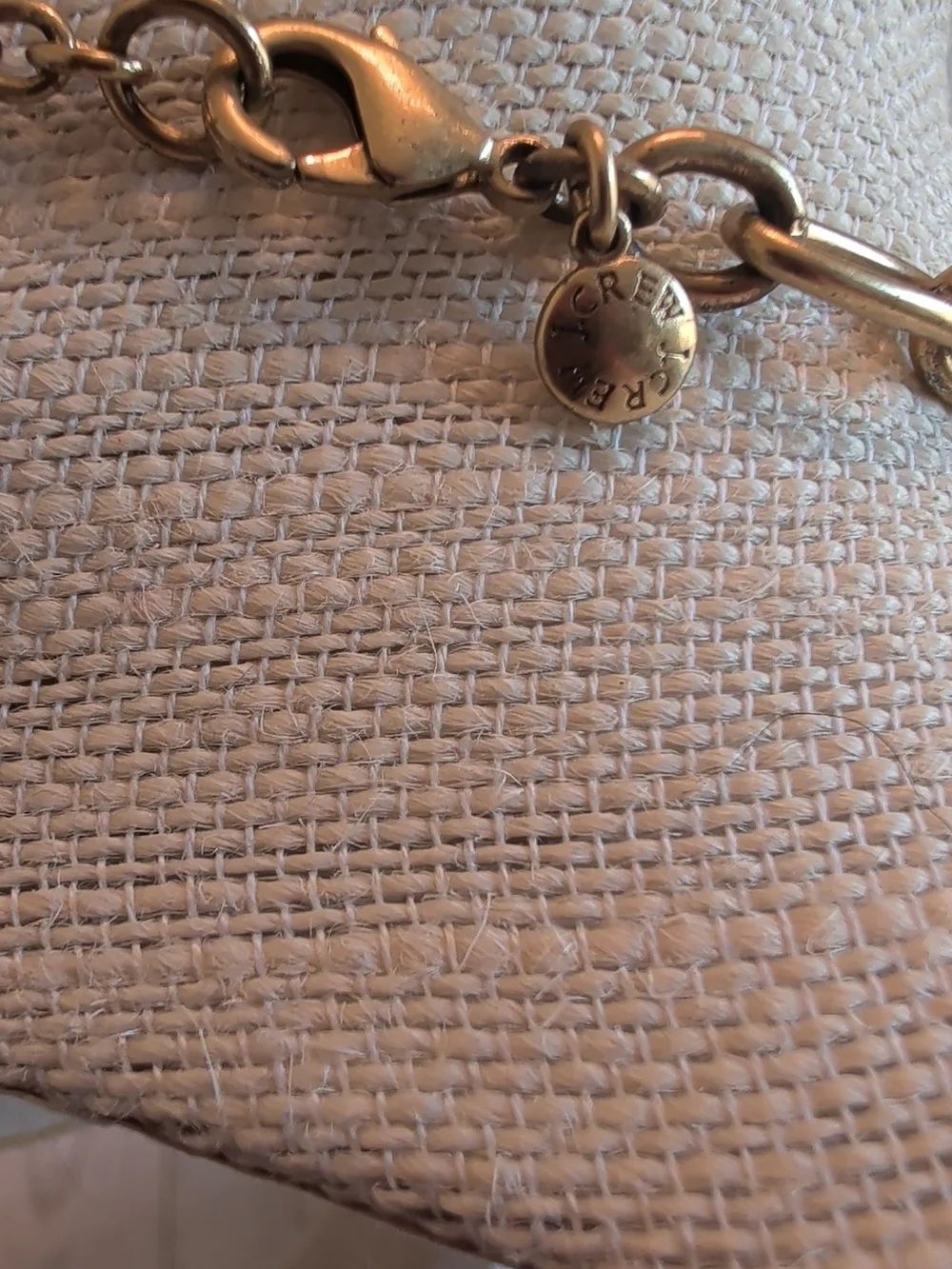 J. Crew Gold Chain with Brown & Black Tortoiseshell Links Necklace